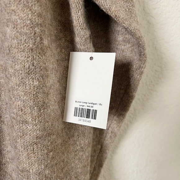 NWT Cielo Long Duster Open Front Cardigan Women's size Large Oatmeal - Picture 5 of 9
